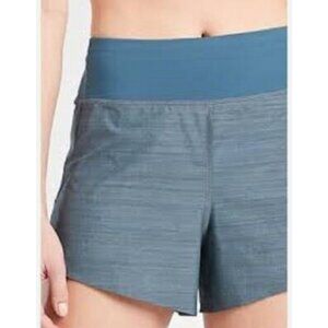 Athleta Run With It Textured 3.5" Shorts Teal Blue Size XXL / 2X / Plus NWT